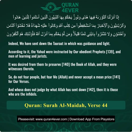 Quran Surah 5 Verse 44