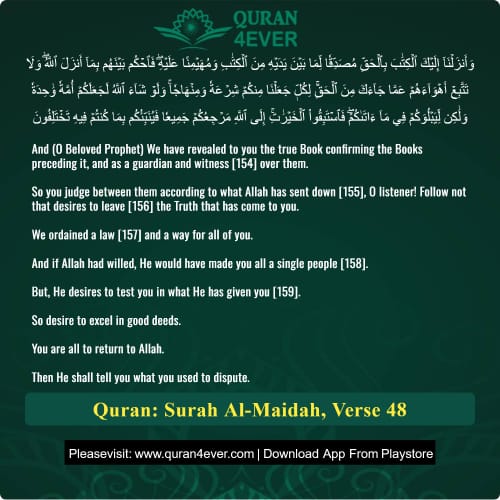 Quran Surah 5 Verse 48