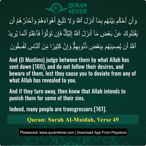 Quran Surah 5 Verse 49