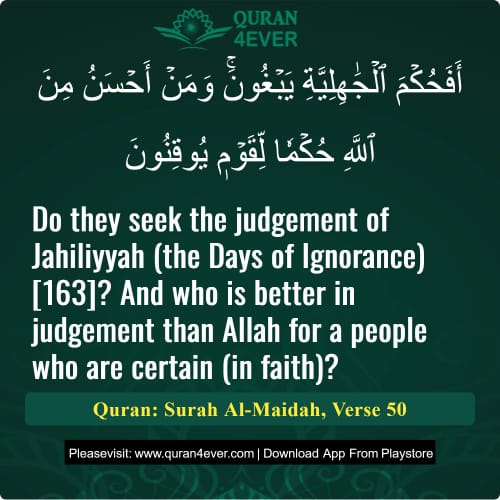 Quran Surah 5 Verse 50