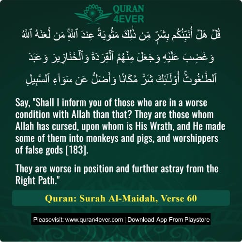 Quran Surah 5 Verse 60
