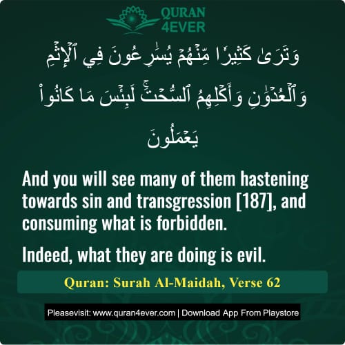 Quran Surah 5 Verse 62