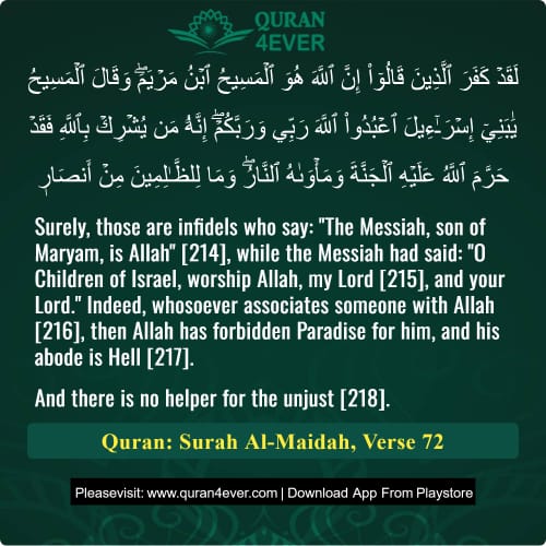 Quran Surah 5 Verse 72