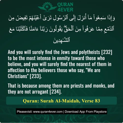 Quran Surah 5 Verse 83