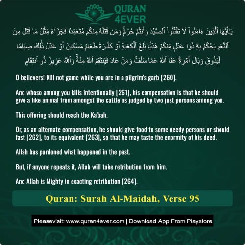 Quran Surah 5 Verse 95