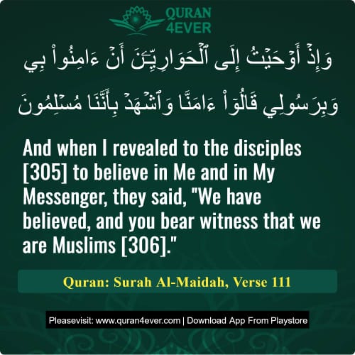 Quran Surah 5 Verse 111