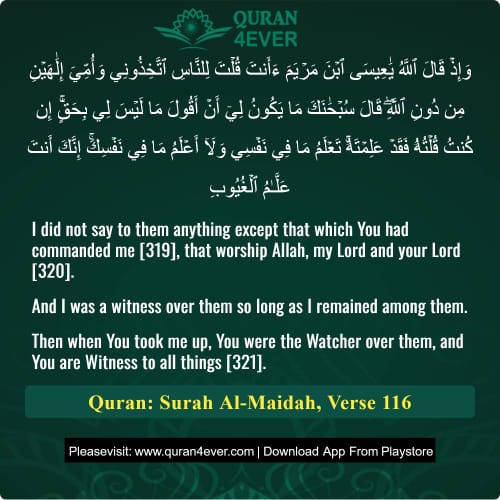Quran Surah 5 Verse 116