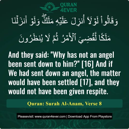 Quran Surah 6 Verse 8