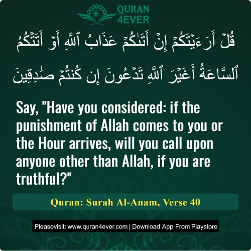 Quran Surah 6 Verse 40