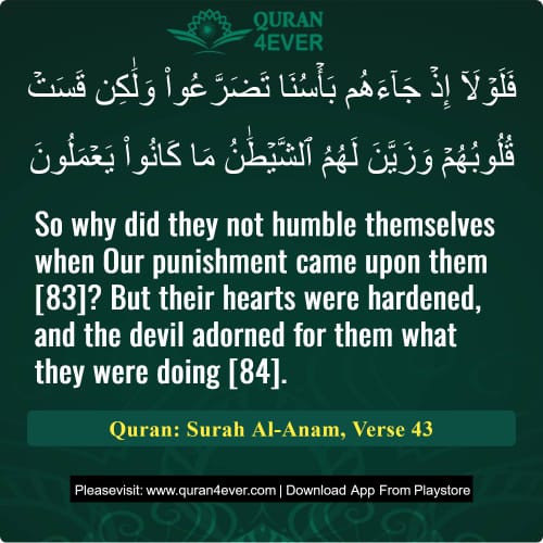 Quran Surah 6 Verse 43