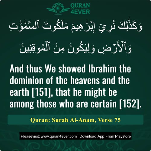Quran Surah 6 Verse 75