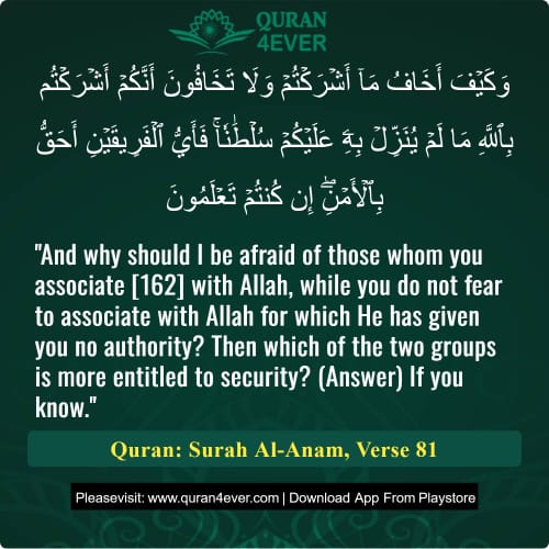 Quran Surah 6 Verse 81