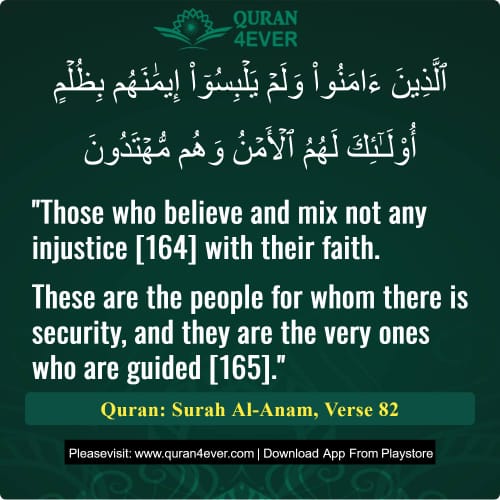 Quran Surah 6 Verse 82