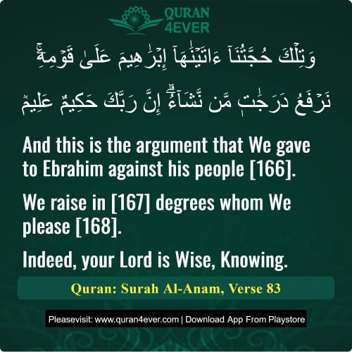 Quran Surah 6 Verse 83