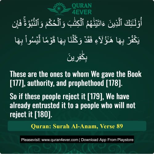 Quran Surah 6 Verse 89