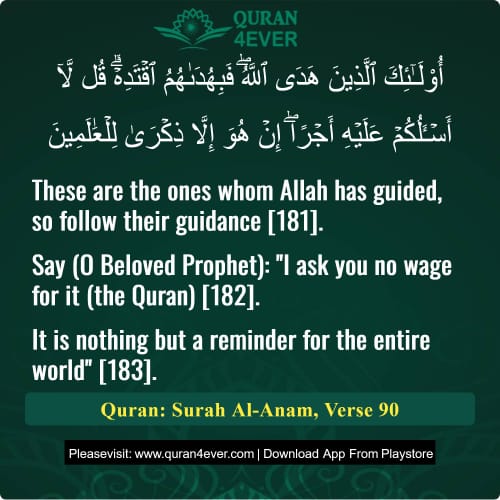 Quran Surah 6 Verse 90