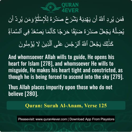 Quran Surah 6 Verse 125