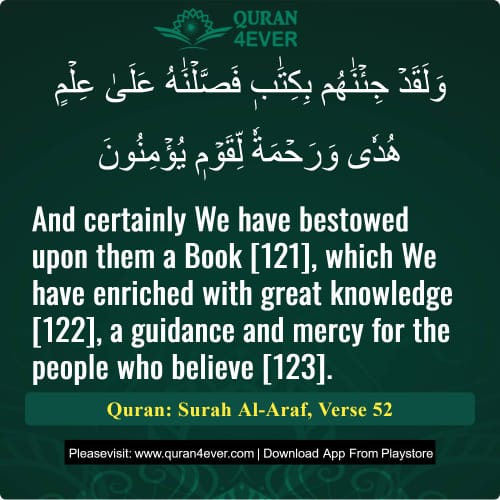 Quran Surah 7 Verse 52
