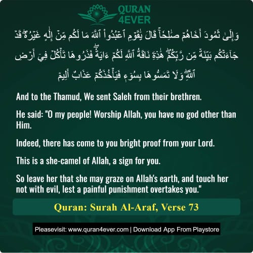 Quran Surah 7 Verse 73