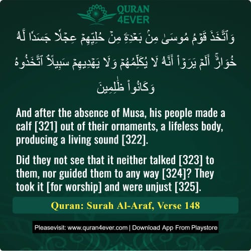 Quran Surah 7 Verse 148