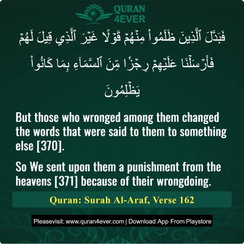Quran Surah 7 Verse 162