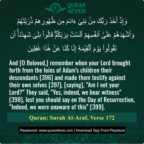 Quran Surah 7 Verse 172