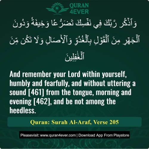 Quran Surah 7 Verse 205