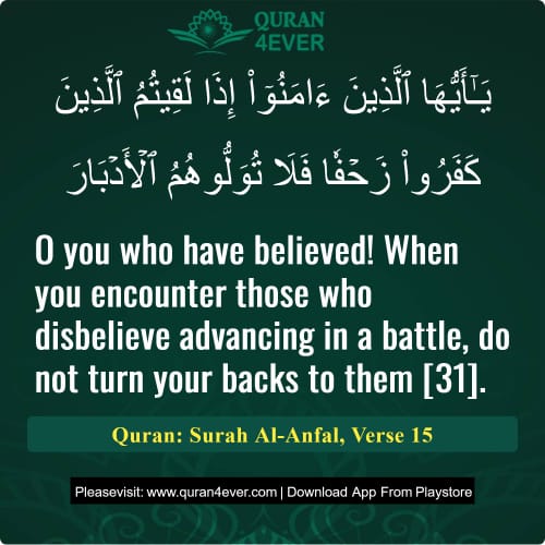 Quran Surah 8 Verse 15
