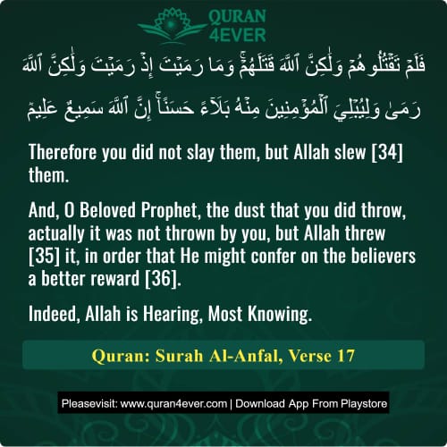 Quran Surah 8 Verse 17
