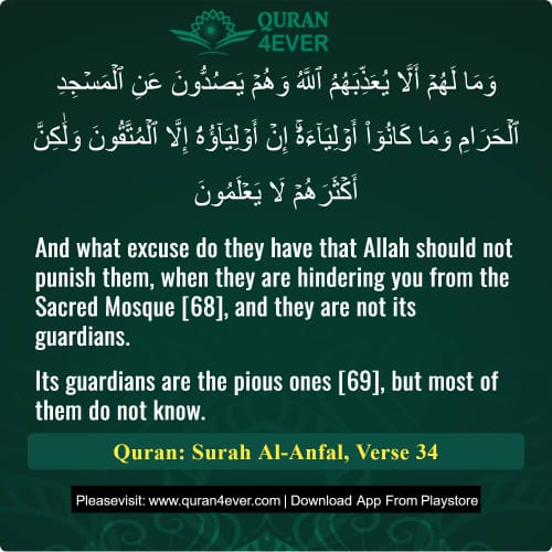 Quran Surah 8 Verse 34