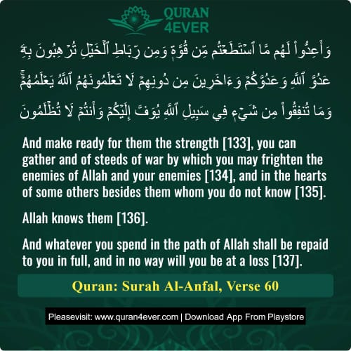 Quran Surah 8 Verse 60