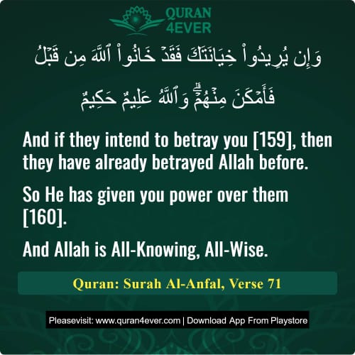 Quran Surah 8 Verse 71