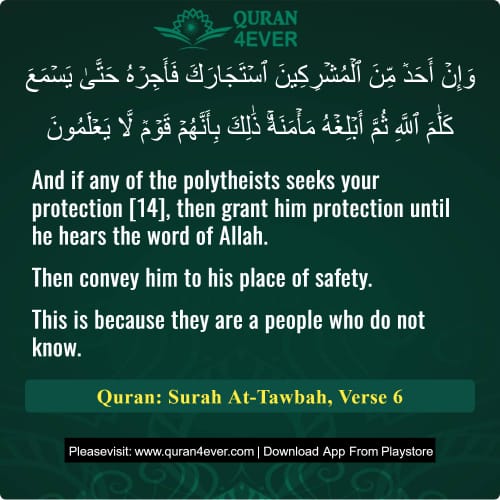 Quran Surah 9 Verse 6