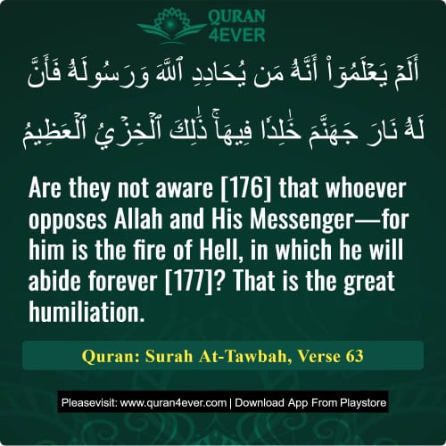 Quran Surah 9 Verse 63