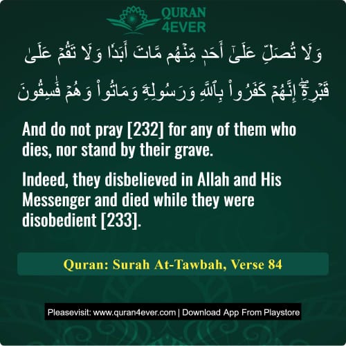 Quran Surah 9 Verse 84