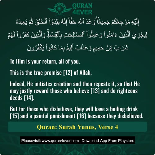 Quran Surah 10 Verse 4
