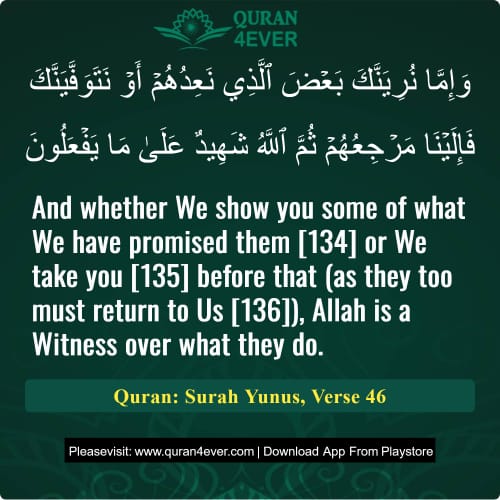 Quran Surah 10 Verse 46