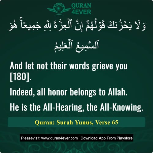 Quran Surah 10 Verse 65