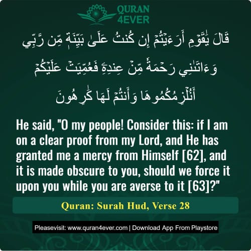 Quran Surah 11 Verse 28