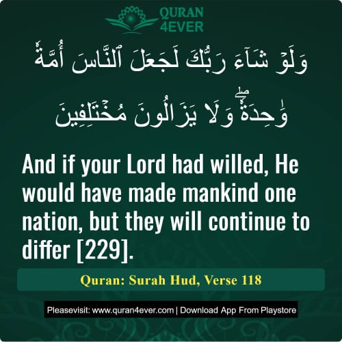 Quran Surah 11 Verse 118