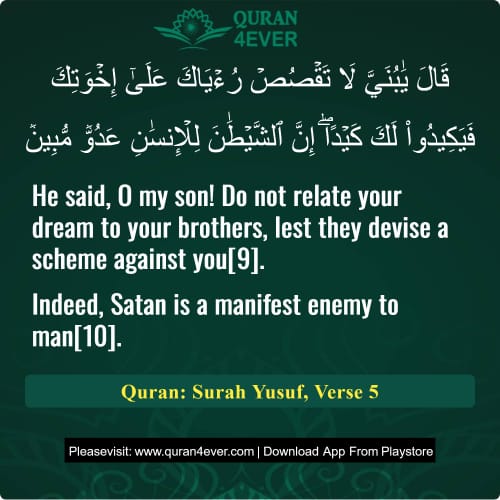 Quran Surah 12 Verse 5