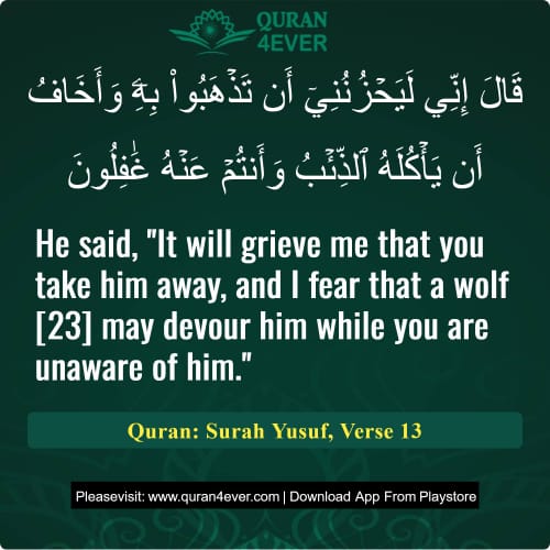 Quran Surah 12 Verse 13