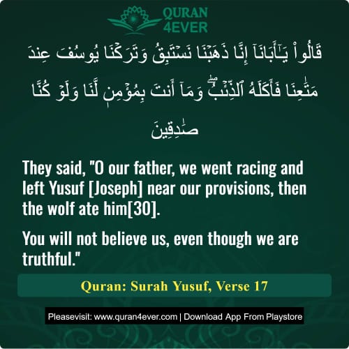 Quran Surah 12 Verse 17