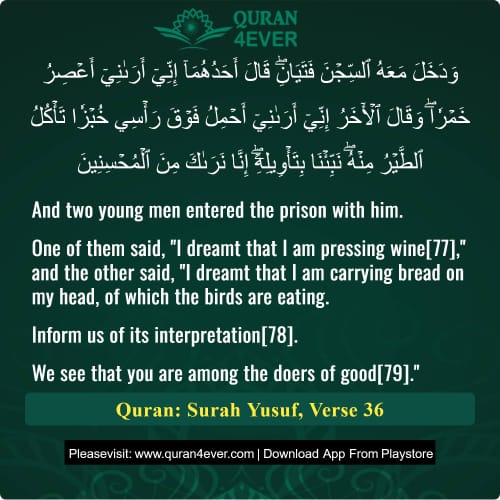 Quran Surah 12 Verse 36