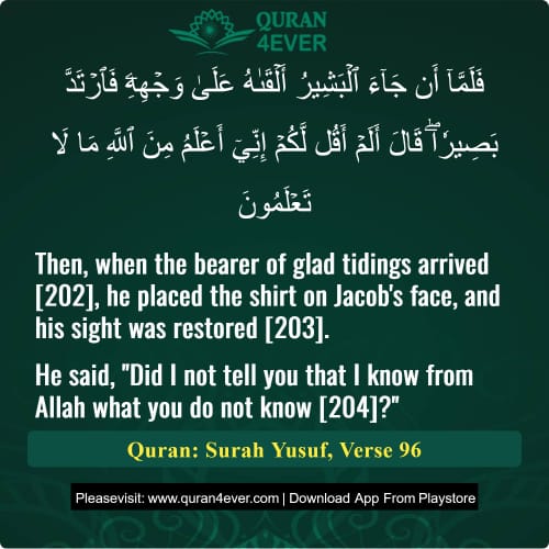 Quran Surah 12 Verse 96
