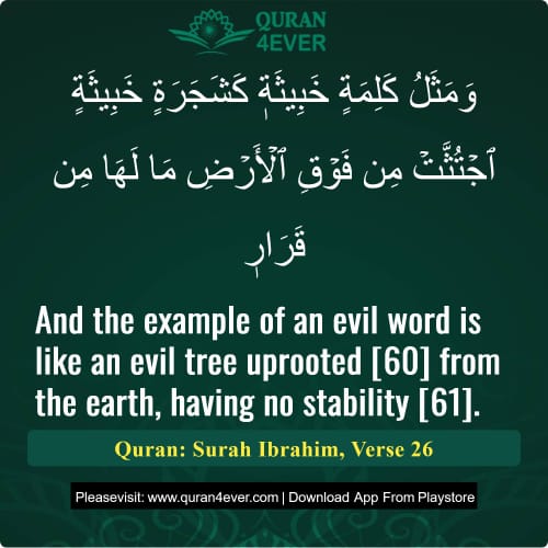 Quran Surah 14 Verse 26