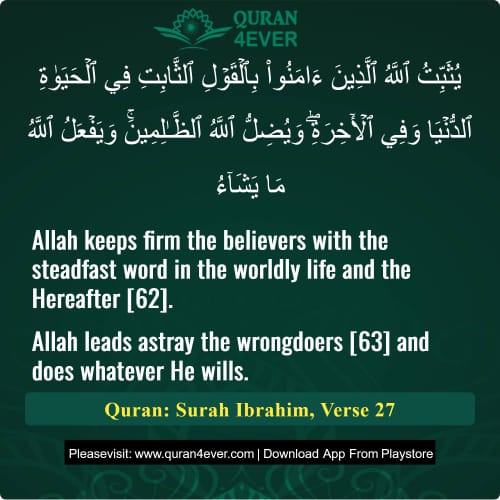 Quran Surah 14 Verse 27