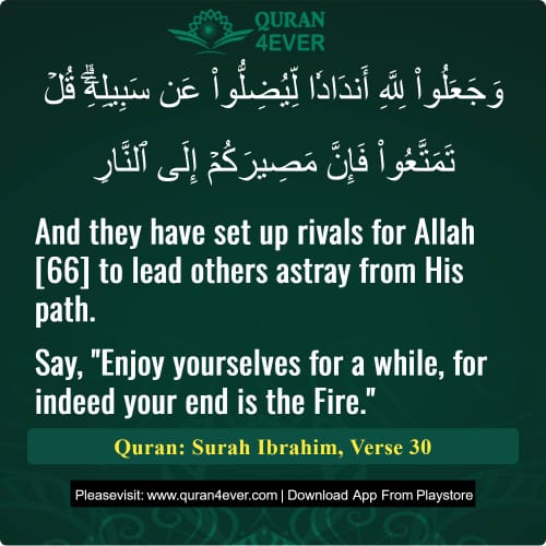 Quran Surah 14 Verse 30