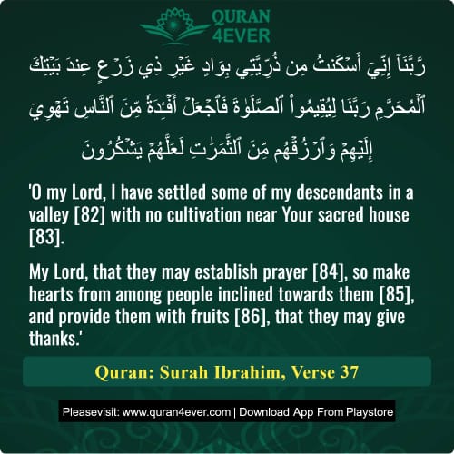 Quran Surah 14 Verse 37