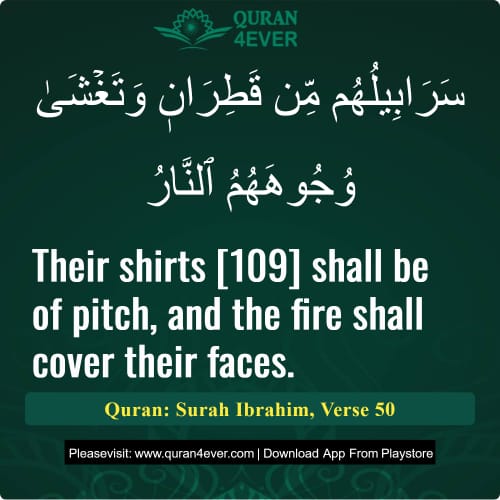 Quran Surah 14 Verse 50